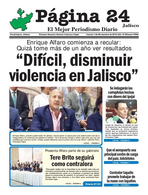 Noticias Del D A En Portadas De Noviembre Noti Arandas