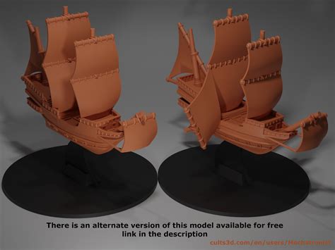 Galleon Flying Fantasy Ship Model Compatible With Dnd Spelljammer By