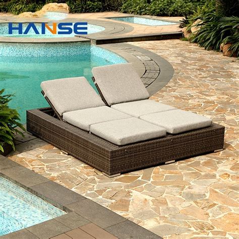 Standard Packing New Hanse Carton Foshan Pool Chaise Lounge Daybed