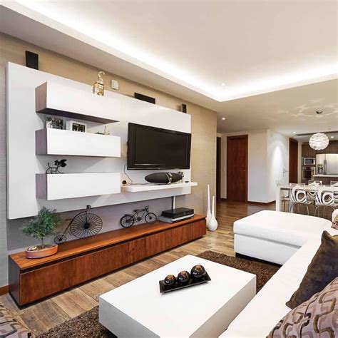 Tv Feature Wall Singapore Modern Design With Tv Console Storage