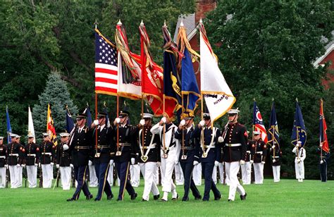 Flag Carriers Military Schools And Parades Military Parade Flags