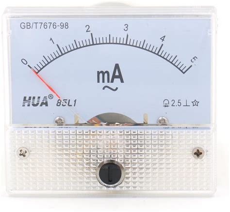 Baomain Analog 85L1 AC 0 5mA Rectangle Analog Panel Ammeter Gauge