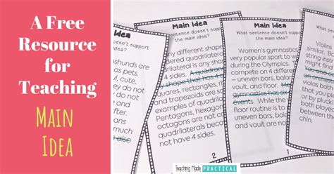 Free Main Idea And Details Worksheets For Meaningful Practice