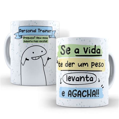 Caneca Personal Trainer Personalizada Flork Engraçada Divertida