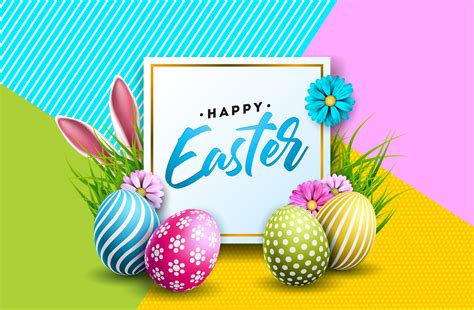 Illustration of Happy Easter Holiday with Painted Egg 346403 Vector Art ...