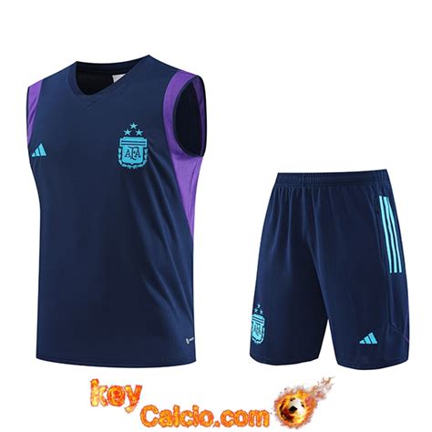 Acquisto Numeri Kit Canotta Allenamento Pantaloncini Argentina Blu