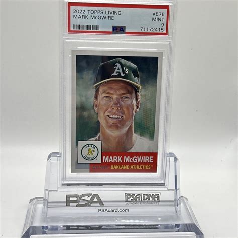 Topps Living Set Mark Mcgwire Baseball Card Psa Mint Ebay