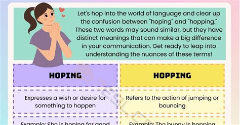 Hoping vs. Hopping: The Main Difference • 7ESL