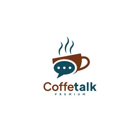 Creative Coffee Talk Icon Logo Vector Vector Art At Vecteezy