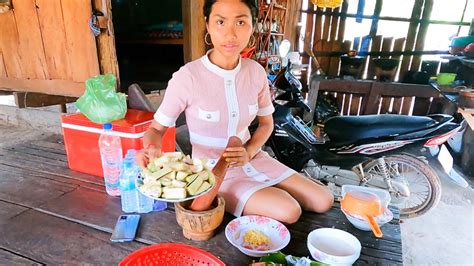 Cambodian Village Girl Cooking Khmer Foods In The Province 🇰🇭 Youtube