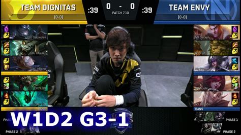 Dignitas Vs Team Envyus Game S Na Lcs Summer Week Day