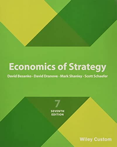 Economics Of Strategy Besanko David Dranove David Shanley Mark