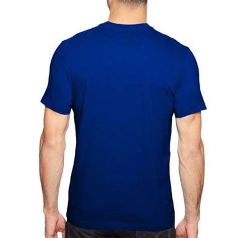 Cotton Round Neck Mens Blue Plain T Shirt Packaging Type Packet At Rs