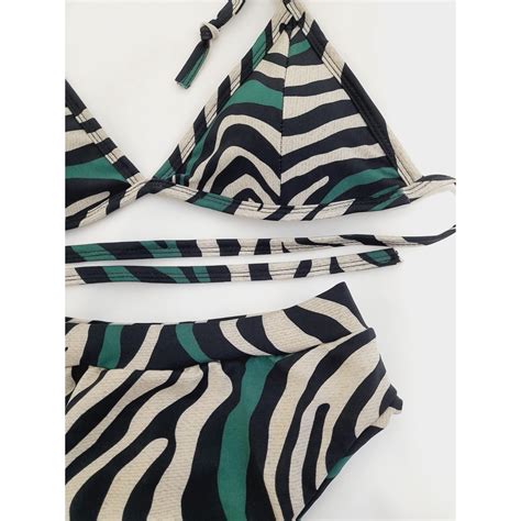 Biquini Bojo Lila Bali Hot Pants Cintura Alta Estampado Oncinha Marrom E Preto Estampado