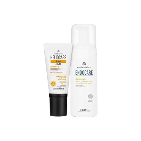 KIT Heliocare 360 Water Gel Beige Endocare Aquafoam Línea Estética