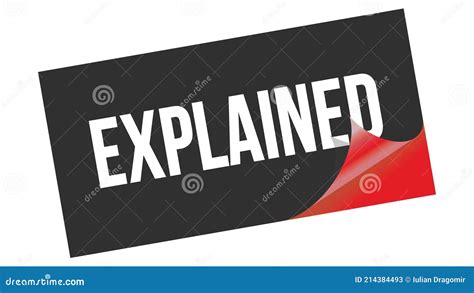 EXPLAINED Text On Red Round Grungy Stamp Stock Photo CartoonDealer