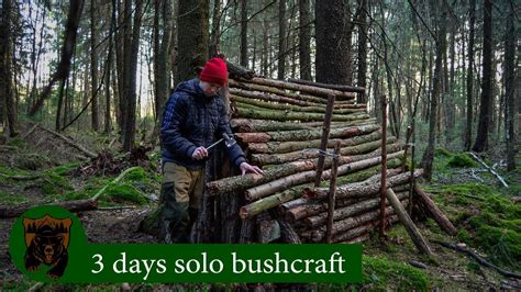 3 Days Of Camp Construction In The Forest Solo Bushcraft Camp Youtube