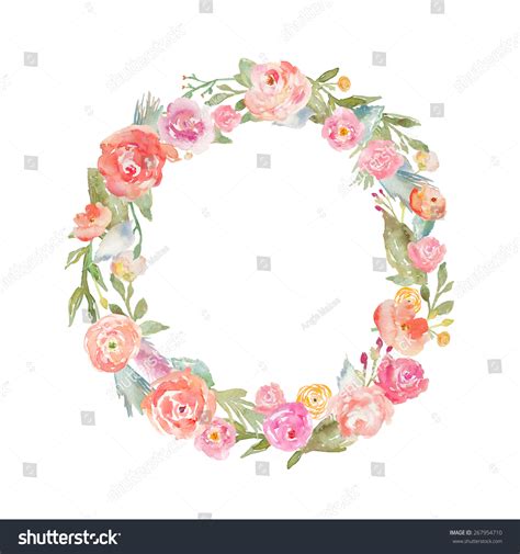 Floral Alphabet Monogram Letter O Made Of Flowers Watercolor Flower