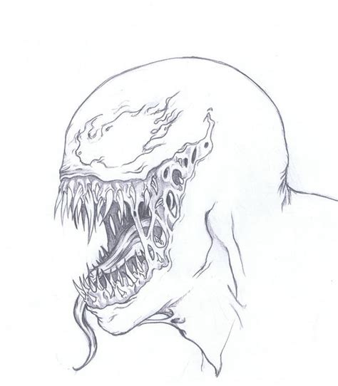 Venom Head Sketch By Wesleyjames1985 On Deviantart