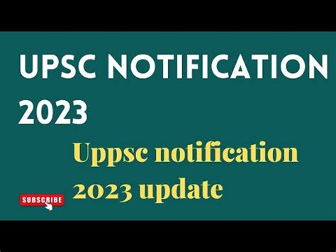 Upsc Cse Notification 2023 I UPPSC Notification 2023 Upsc