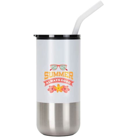 Full Color Insulated Custom Tumbler W Straw 16 Oz EPromos