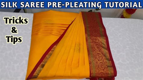 ಸರ ಸರಗ ಮತತ ನರಗ ಮಡ ಮಡಚವ easy ವಧನ Saree Pre Pleating