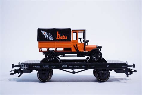 8 Märklin 46841 DRG Flachwagen mit Auto Kaufen auf Ricardo