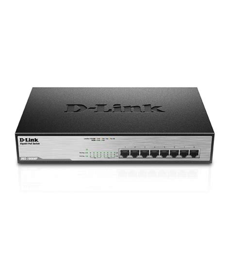 D Link DGS 1008MP 8 Port Desktop Gigabit Max PoE Switch DNL Trading