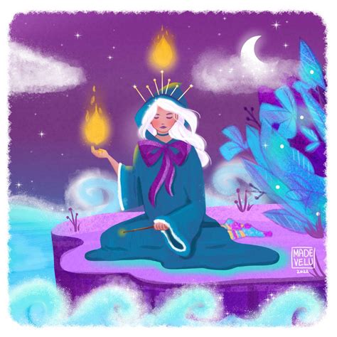 Witchy Fire Digital Art In Krita Rillustration