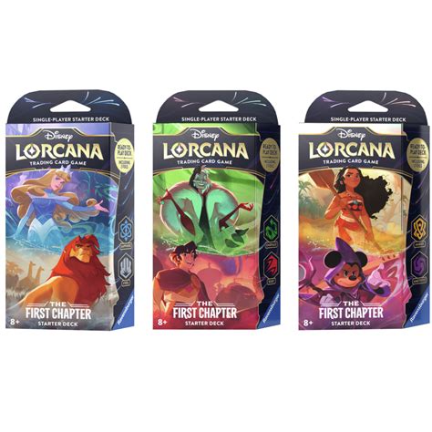 Disney Lorcana Das Erste Kapitel Alle 3 Starter Deck S Englisch