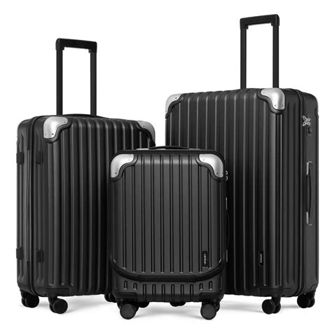 Level Grace Luggage Sets Pc Abs Hardshell Suitcase With Spinner Wheels