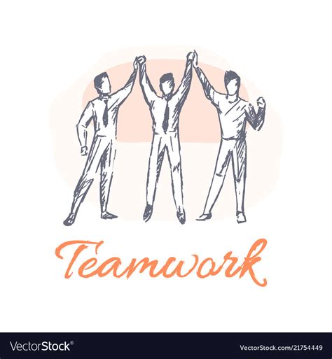 Teamwork poster and team Royalty Free Vector Image