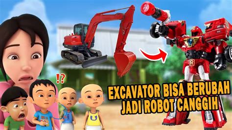 Keren Robot Excavator Bantu Proyek Rel Kereta Api Upin Ipin Fizi Mail