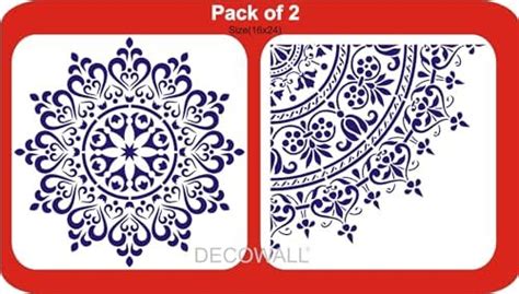 Decowall Mandala Art Stencils For Home Decorations X Inches