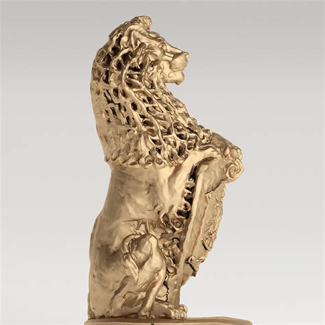 3d lion sculpture model