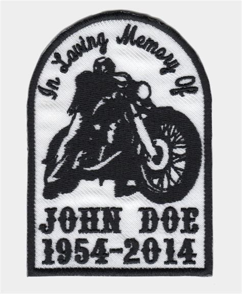 Custom Embroider Memorial Circle Street Biker Patch Etsy