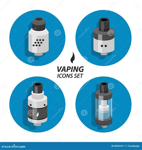 Flat Vaping Icon Circle Stock Illustration Illustration Of Ecig 80532471