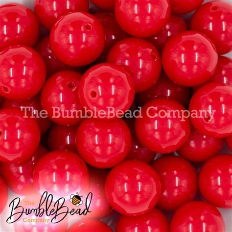 20mm Neon Pink Solid Chunky Bubblegum Beads Acrylic Gumball Etsy