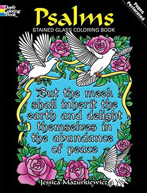 Pre Owned Psalms Stained Glass Coloring Book Dover Stained Glass