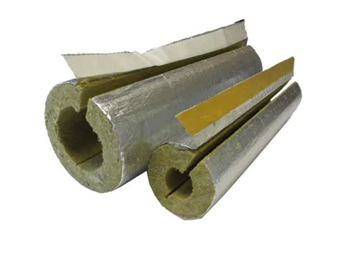 Steam Pipe Insulation Material Flexible Rock Wool Pipe With Off