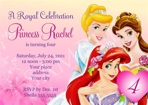 Princess Party Invitation Template