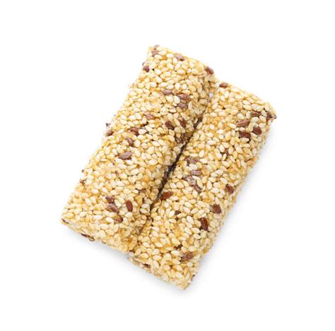 Tasty Sesame Seed Bars Isolated On White Stock Image Image Of Sesame