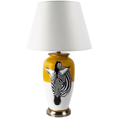 Zebra Lamp With Shade