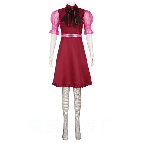 Draculaura Cosplay Monster High Live Action Movie Costume Women Red Dr