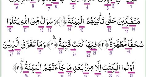 Detail Surat Al Bayyinah Beserta Tajwidnya Koleksi Nomer 11