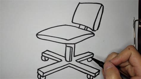 Cómo dibujar una silla de oficina How to draw an office chair YouTube