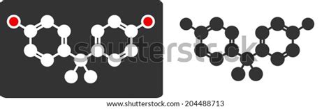 Bisphenol Bpa Plastic Pollutant Molecule Flat Stock Vector Royalty