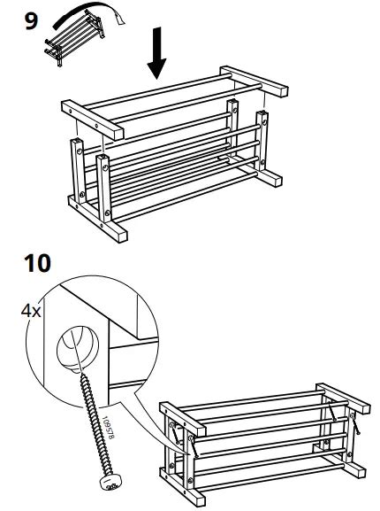 Ikea Tjusig Shoe Rack Instruction Manual