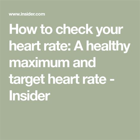 How To Check Your Heart Rate A Healthy Maximum And Target Heart Rate