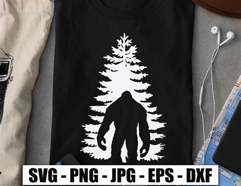 Bigfoot Walking Svg Bigfoot Forest Scene Svg Sasquatch Svg Etsy